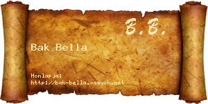 Bak Bella névjegykártya